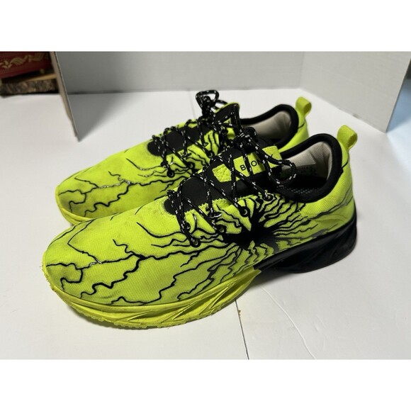 Bronax Men's Yellow & Black Lightning Blade Sneakers Size 7.5 (40) - Picture 4 of 6